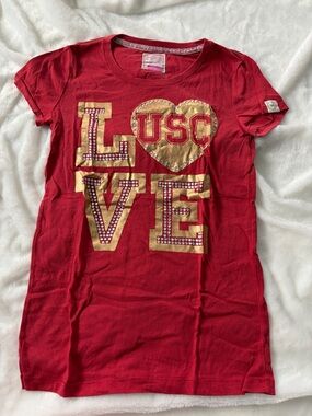 RARE— Discontinued Line— Pink VS— USC tee